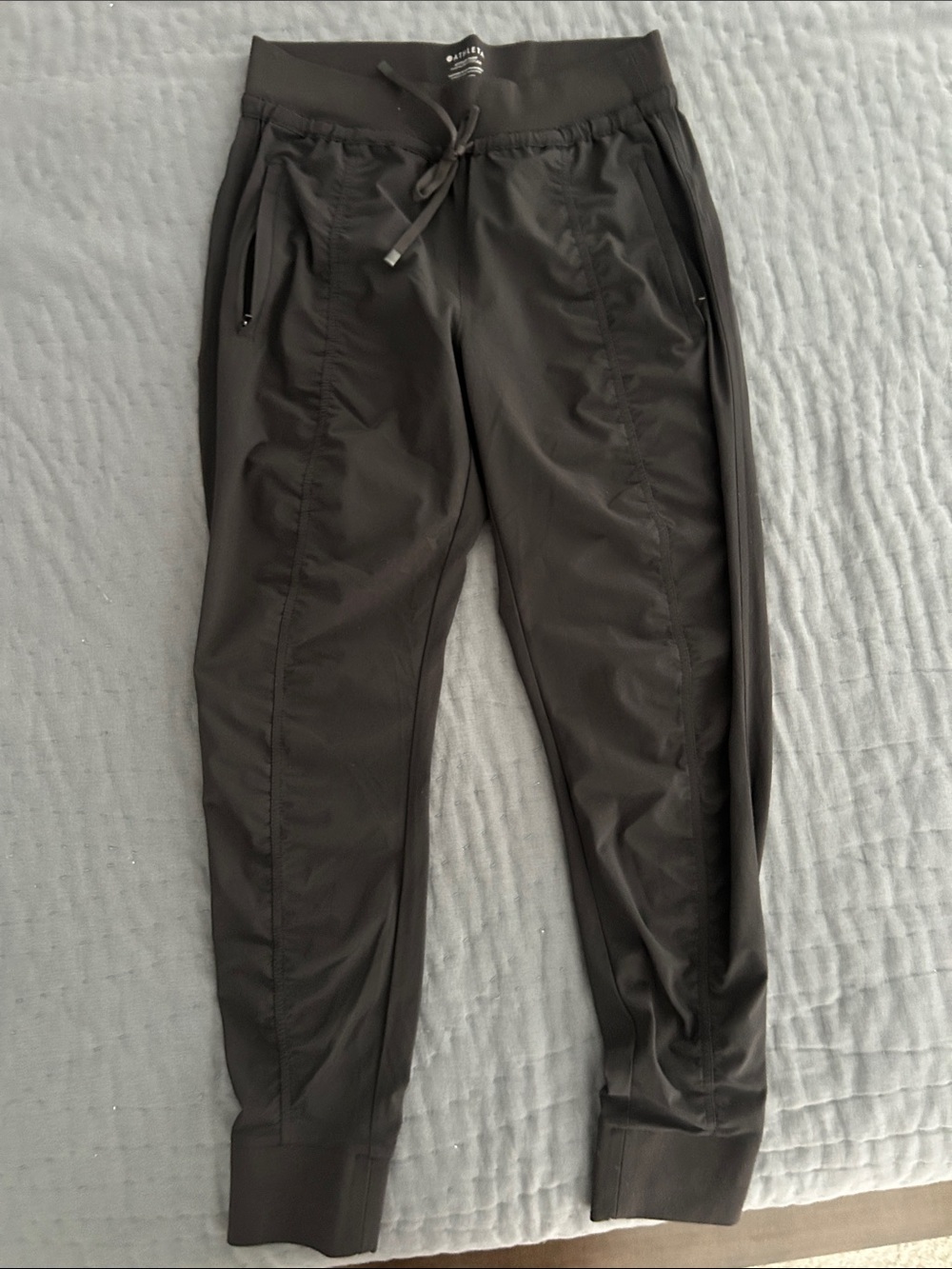 Athleta Black Women's Track Joggers with Drawstring